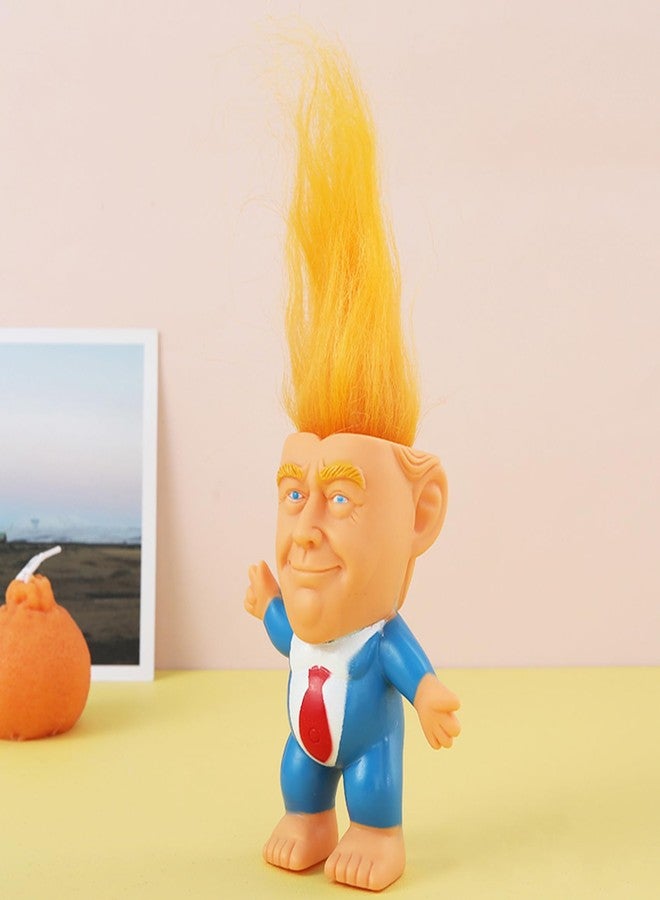 BSMTEBN Donald Trump Toys Cute Rubber Troll Doll Toy Trump 2025 Take America Back, Troll Dolls Great Gifts for Trumps Fans（Red Tie） - Image 2